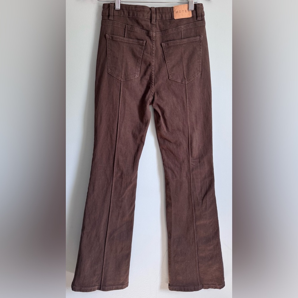 Motel Denim Brown Flare Jeans Size Medium High Rise Bootcut